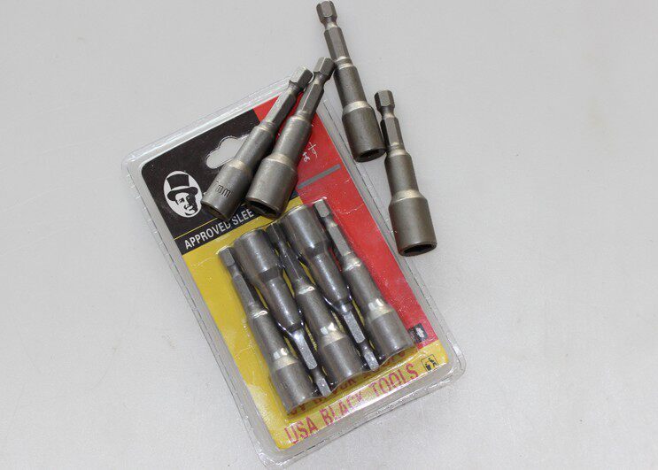 Special pneumatic screwdriver for black tool hexagon machine with sleeve batch head magnetic multifunctional self-tapping drilling tail screw