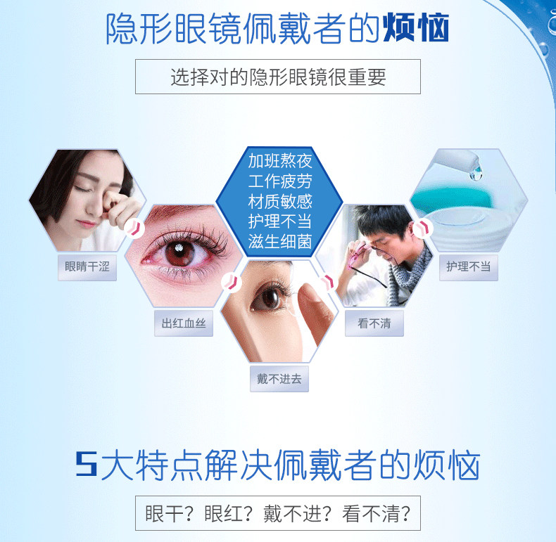 海昌 优氧 半年抛隐形眼镜 2片装 图2