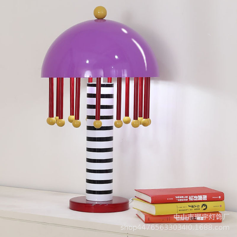 Memphis Table Lamp Bohemian Style Kidsren's Room Cartoon Fantasy Colorful Bedside Lamp Creative Designer Italy