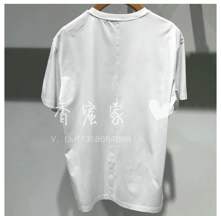 [香 蜜] Áo thun nam mùa hè 2019 nam chính hãng áo thun cotton lụa 9J3610840-590 phiên bản bình thường - Áo phông dài