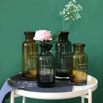 ins Nordic English glass vase retro literary flower arrangement photo setting decoration props