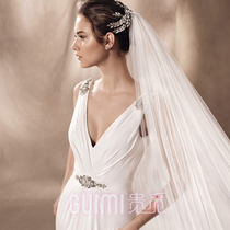Double bridal head yarn main wedding dress vegan simplicity of the new sensual super fairy wedding photo props long headwear
