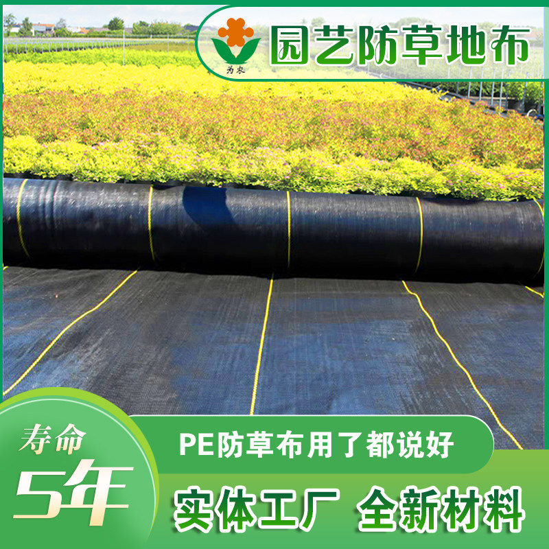 Manufacturer direct sales quality PE horticultural ground cloth anti-grass cloth black Grass Cloth Weeding mat Grass Anti Grass Nails