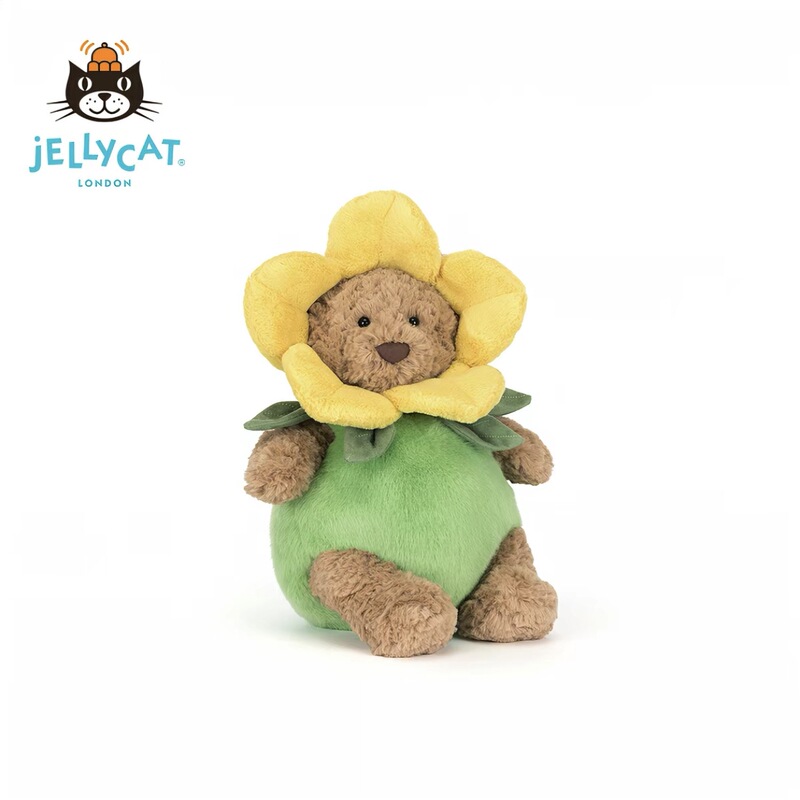 British Jellycat Barcelona Bear Daffodil Teddy Bear Plush Toy Doll Birthday Gift