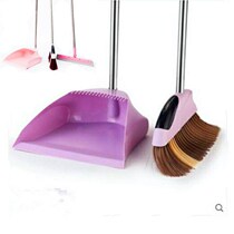 Broom dustpan set thickened stainless steel broom broom dustpan set combination soft wool