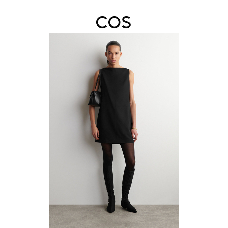 Cos Women's Standard Fit Sleeveless Mini Dress Black 1318608001 Cos Women's Standard Fit Sleeveless Mini Dress Black 1318608001