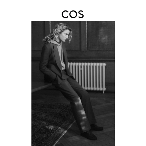 COS Женские облегающие шерстяные брюки прямого кроя серого цвета, новое поступление 1208582001