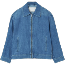 COS Womens Casual Fit Lapel Denim Bomber Jacket Blue 2024 Summer New Product 1244755001
