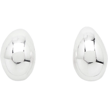 COS Womens Geometric Curved Earrings Silver 1202071002