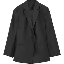 COS Womens dress Standard version Single-row Dew Back Suit Jacket Black 2024 Summer New Pint 1218222001