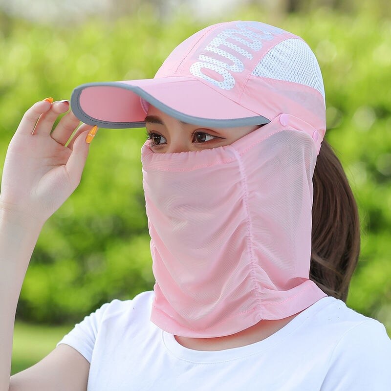 Sunscreen children Summer cover Anti UV Bicycling Sun Hat Outdoor Speed Dry Veil cold folding sun hat