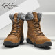 Satchi Men's Shoes Autumn Warm Snow Boots with Fleece Lining and Thickened Insulation, Northeast Cotton Shoes, High-Top Warm Martin Boots