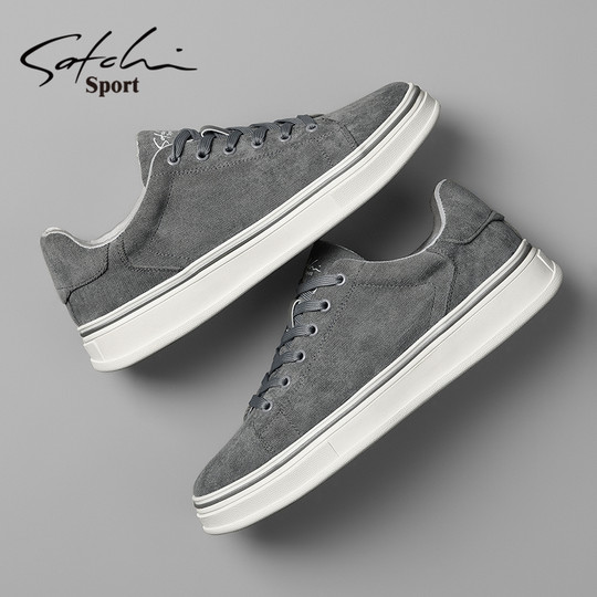 Shachi Men's Shoes Autumn Genuine 2025 New Men's Casual Shoes Trendy Versatile Sneakers Fabric Breathable Canvas Shoes