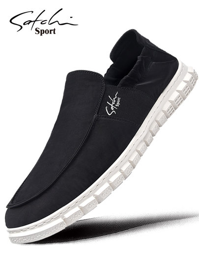 Shachi Men's Shoes, Autumn Cloth Shoes, Men's Casual Shoes, Slip-On Loafers, Low-Top Breathable Driving and Home Loafers