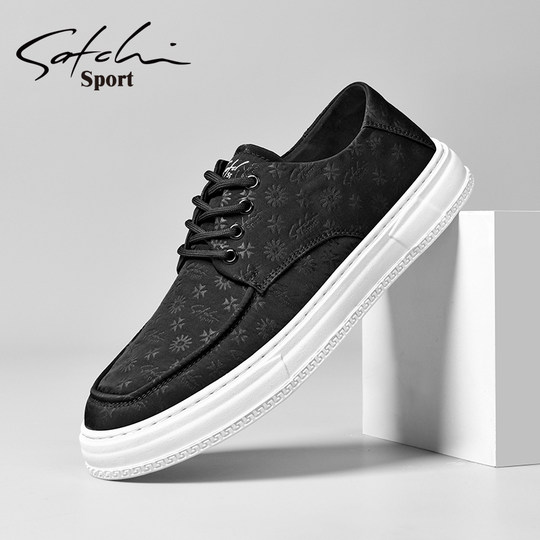 Satchi/Sachi Men's Shoes Genuine Winter 2025 New Sneakers Simple Casual Shoes Men's Versatile Canvas Shoes