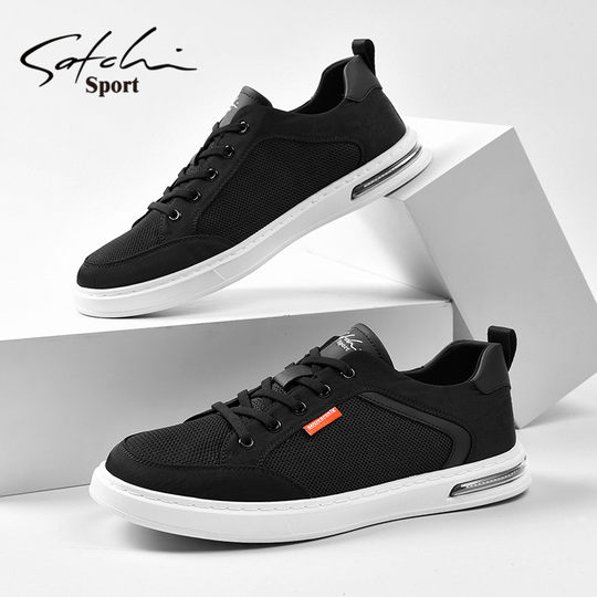 Satchi/Sachi Men's Shoes Genuine Autumn 2025 New Mesh Shoes Men's Sports Casual Sneakers Canvas Shoes