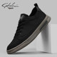 Shachi Men's Shoes Genuine Winter 2025 New Men's Canvas Shoes Trendy Versatile Sneakers Black Sports Casual Shoes
