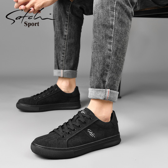 Satchi/Sachi Men's Shoes Genuine Autumn 2025 New Men's Casual Sneakers Trendy Versatile Handmade Cloth Shoes