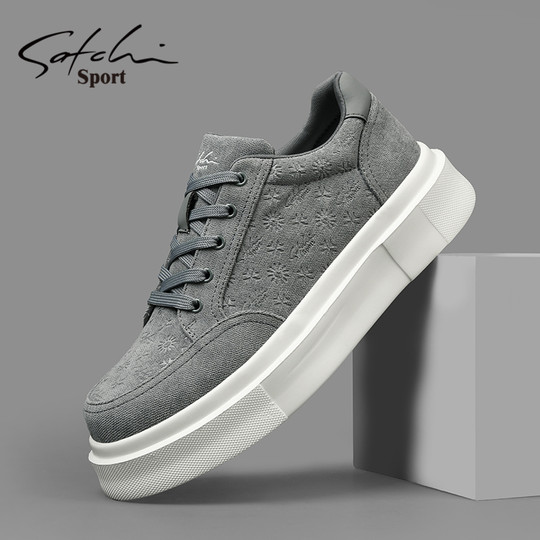 Satchi Men's Shoes Winter 2025 New Men's Casual Shoes Trendy Versatile Sneakers Thick-Soled Height-Increasing Shoes