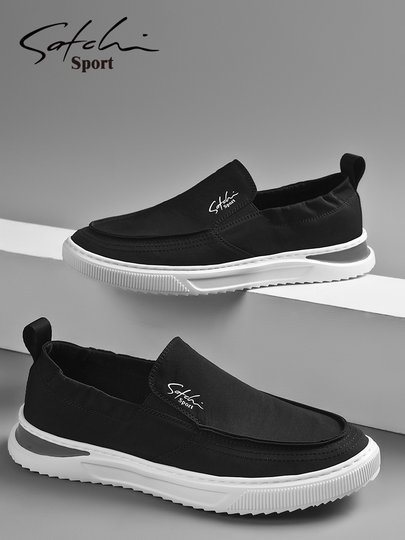 Shachi Men's Shoes Genuine Autumn 2025 New Style Cloth Shoes Men's Casual Shoes Versatile Sneakers Slip-On Shoes