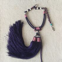 Hand-made diy car pendant to play tassel natural white crystal with beads can be customized