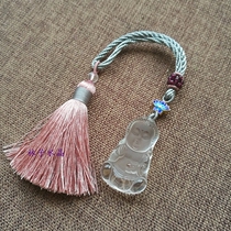 Original natural white crystal baby Buddha pendant bag hanging safe hanging ornaments can be used as sweater chain