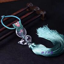 Natural white crystal safe buckle gourd car hanging Fulu safe handmade interior accessories