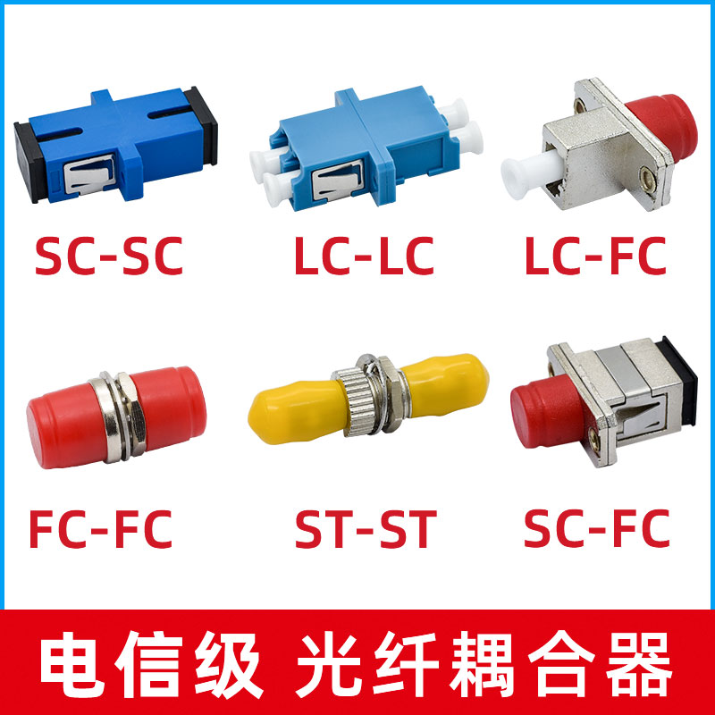 SC Fiber Coupler Connector Butter Simplex LC Flange Disc FC Connector ST Adapter Extension Adapter