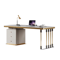Light luxury slate desk Italian design large study room furniture combination high-end computer desk modern simple desk