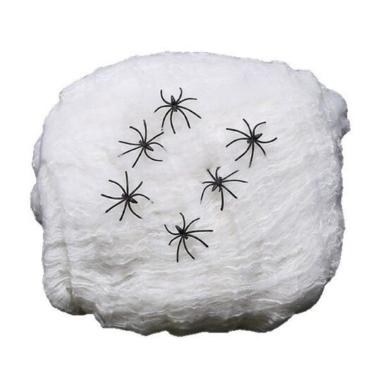 Halloween decoration spider cotton simulated spider silk outdoor scene layout props atmosphere decoration luminous spider web