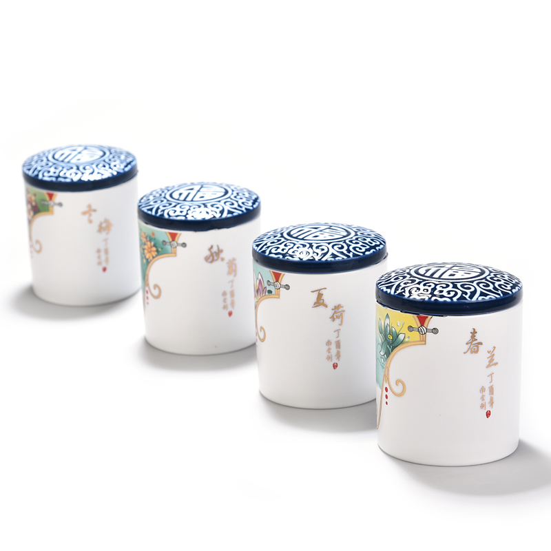 Hui shi caddy fixings spring, summer, autumn and winter seal storage POTS ceramic tea POTS puer tea boxes, tea POTS