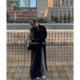 SUNONEONE black suit woolen coat women's spring mid-length Korean style woolen coat