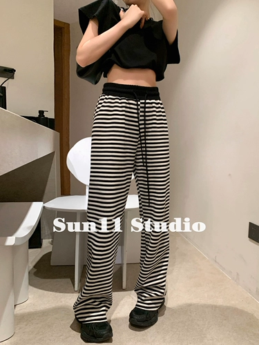 Штаны, приталенные дизайнерские тонкие леггинсы для отдыха, высокая талия, тренд сезона, свободный прямой крой