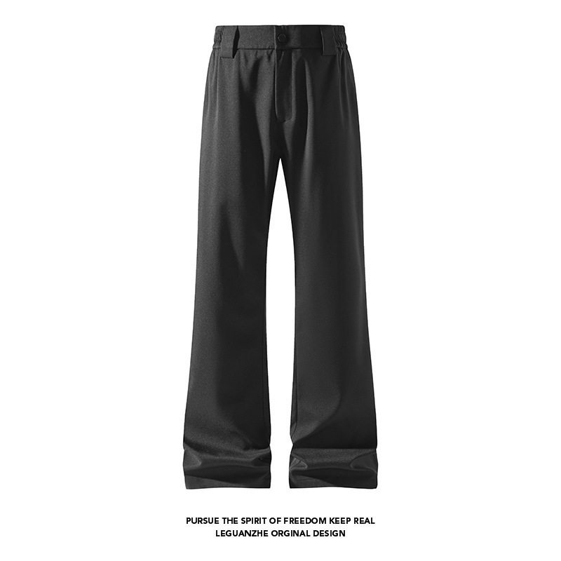 No Logo Flus Dongjue 2026 Spring/Summer New American Style Three-Needle Flared Trousers Men's Casual Long Pants