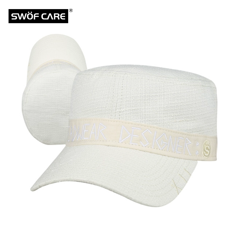 SWOFCARE / Siwofu 3D Thêu Thời trang Thể thao Bóng chày Lưỡi Vịt Che nắng Mũ phẳng Nam và Nữ Cùng một kiểu - Mũ thể thao