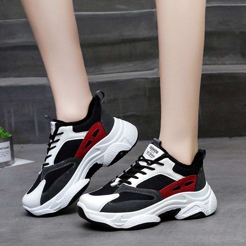 老爹鞋女ins潮2019新款棉鞋休闲百搭超火秋鞋网红熊猫加绒运动鞋