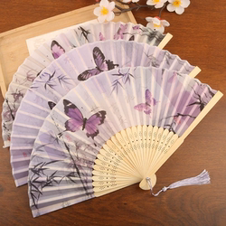Traditional Chinese Folding Fan, Chinese Style, Hanfu, Women's Cheongsam, Dance, Children's Portable Folding Fan, New Model