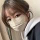 Masks for women with good looks, disposable wavy plain face masks, face-revealing, small eye protection, dust-proof adult protective masks