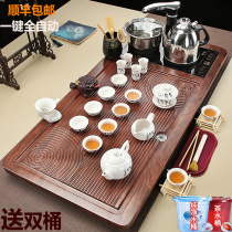 Ren gu tea set set home office integrated large solid wood tea tray tea table complete tea ceremony automatic induction cooker