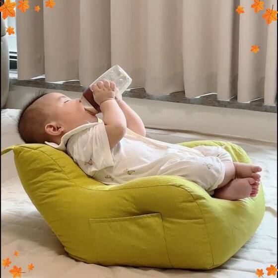 Reclining and Sleeping-Friendly Sofa for Young Babies, Single Cute Bear Sofa Chair, Cartoon Children's Seat, Baby Sofa