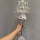 Cane-Shaped Bouquet with Leather Crystal, Same Style as Wedding Scepter, DIY Bouquet, Handmade Gift for Best Friend, Wedding Gift with a High-End Feel