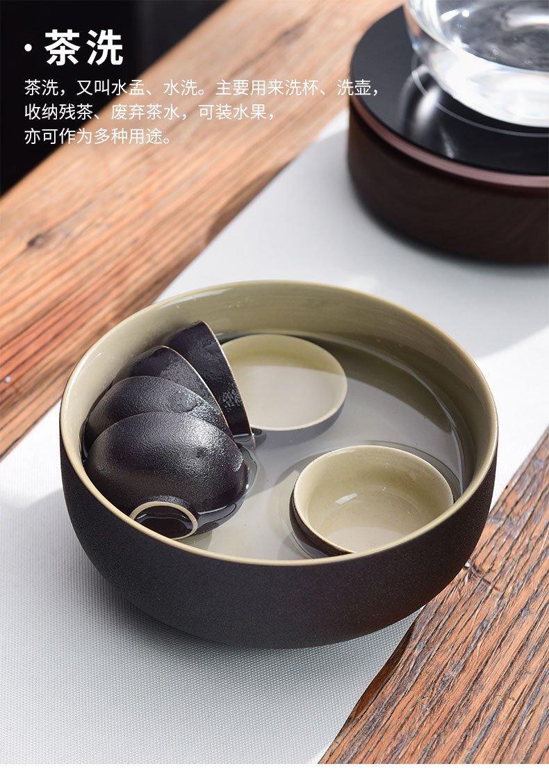 "Precious little custom black ceramic kung fu tea tea tea tray accessories cup tea for wash in hot cylinder washing water, after the wash