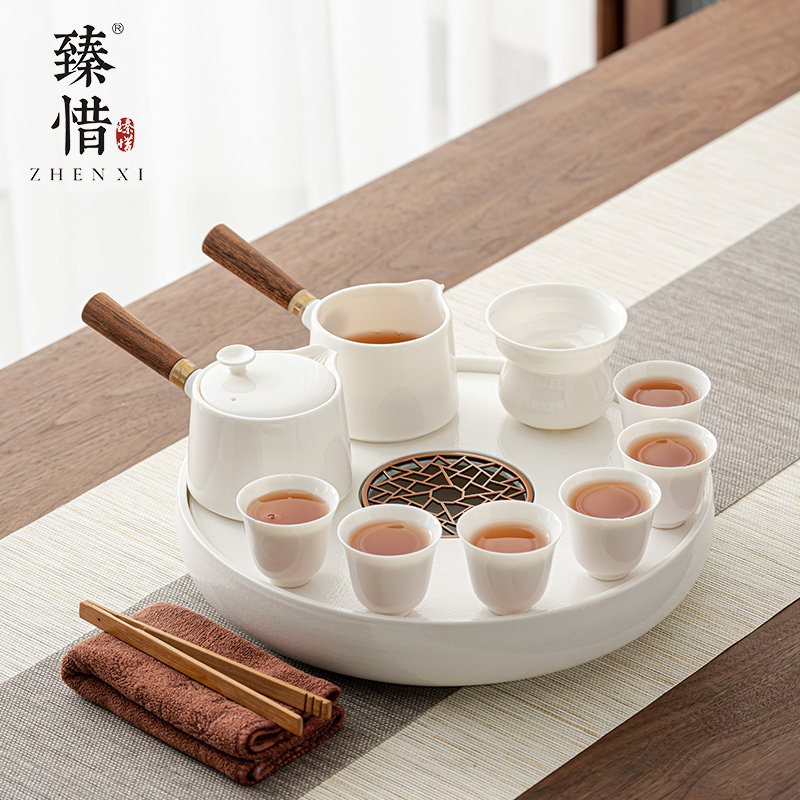 Xiangfu Xiangfu Tea Set Household Living Room Simple Ceramic Dry Dry Tea Dish