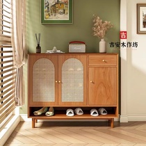 Nordic solid wood dood minimalist modern Xuan Guan Pining Shoes Gob Home Lockers Day Style Style