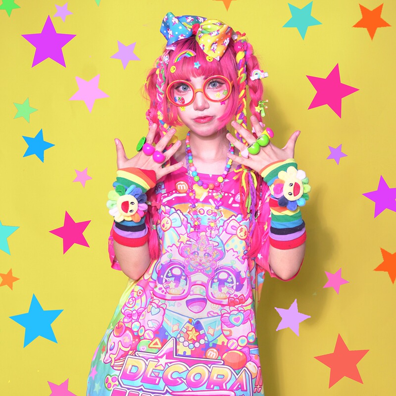 Dream Bubble Harajuku Rainbow Cat Subculture Decorative All-Over Print T-Shirt