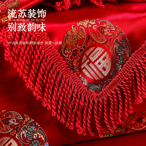 Брачная сумка кожаная одежда ткань невеста красная конверт горшок ткань