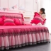 INS công chúa Hàn Quốc ren bedspread giường váy một mảnh trượt lưới Ruffles ren đỏ DN giường 1.51.82.0 - Váy Petti Váy Petti