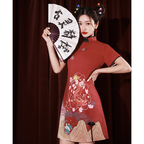 The new summer girl young model of the new super - fire dress in 2022 is daily red