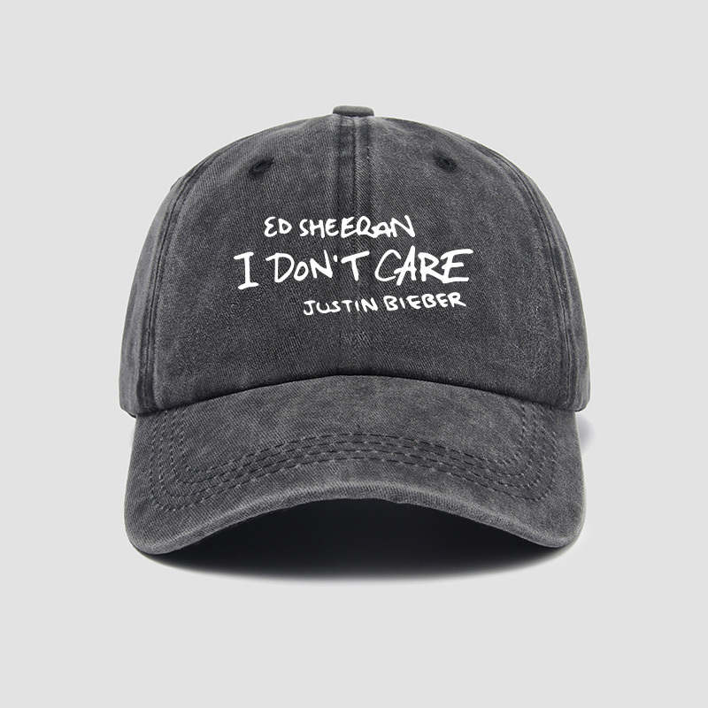Boss Huang Music Rock Justin Bieber Collaboration Album I Don'T Care Hat Baseball Cap Unisex Simple