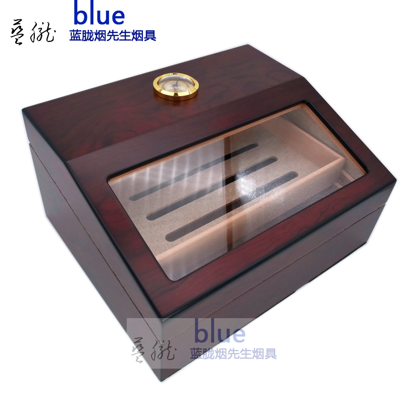 Spanish Cedar Wood Cigar Case Alcoholized Moisturizing Box Cigar Moisturizing Box Double Layer Large Capacity Cigar Case